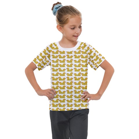 Little Bird Motif Pattern Wb Kids  Mesh Piece T-shirt by dflcprintsclothing