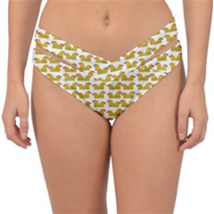 Little Bird Motif Pattern Wb Double Strap Halter Bikini Bottoms by dflcprintsclothing