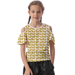 Little Bird Motif Pattern Wb Kids  Butterfly Cutout T-shirt by dflcprintsclothing