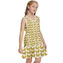 Little Bird Motif Pattern Wb Kids  Sleeveless Tiered Mini Dress View3