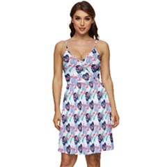 Beautiful Pattern V-neck Pocket Summer Dress  by Sparkle