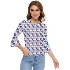 Beautiful Pattern Bell Sleeve Top