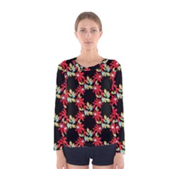 Floral Geometry Women s Long Sleeve T-shirt