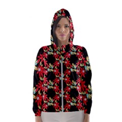 Floral Geometry Women s Hooded Windbreaker