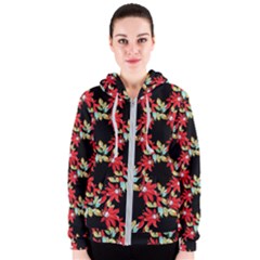 Floral Geometry Women s Zipper Hoodie