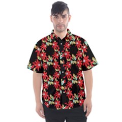 Floral Geometry Men s Short Sleeve Shirt