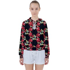 Floral Geometry Women s Tie Up Sweat