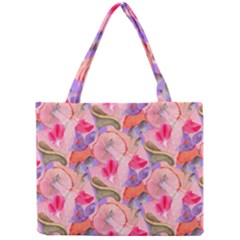 Pink Glowing Flowers Mini Tote Bag by Sparkle