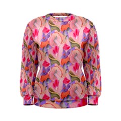 Pink Glowing Flowers Women s Sweatshirt