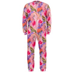 Pink Glowing Flowers Onepiece Jumpsuit (men)