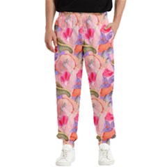 Pink Glowing Flowers Men s Elastic Waist Pants by Sparkle