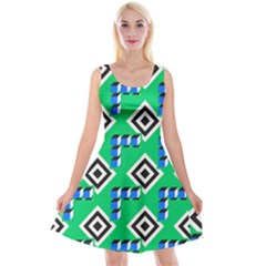 Beauitiful Geometry Reversible Velvet Sleeveless Dress