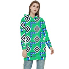 Beauitiful Geometry Women s Long Oversized Pullover Hoodie