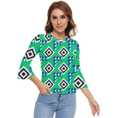 Beauitiful Geometry Bell Sleeve Top