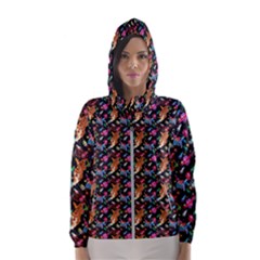 Beautiful Pattern Women s Hooded Windbreaker