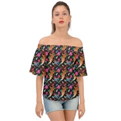 Beautiful Pattern Off Shoulder Short Sleeve Top by Sparkle