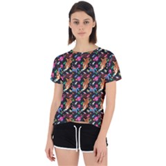 Beautiful Pattern Open Back Sport T-shirt by Sparkle