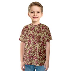 Apple Leftovers Collage Random Pattern Kids  Sport Mesh T-shirt