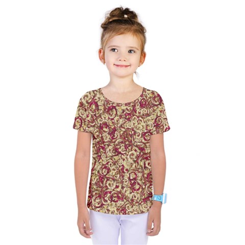 Apple Leftovers Collage Random Pattern Kids  One Piece T-shirt by dflcprintsclothing