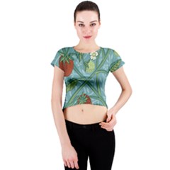 Spring Time Crew Neck Crop Top by AlexandrouPrints