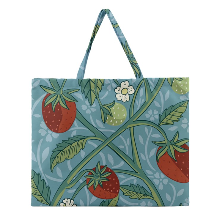 Spring Time Zipper Large Tote Bag