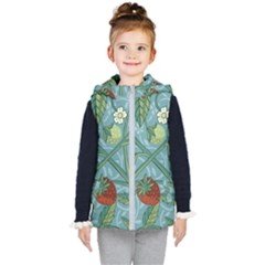 Spring Time Kids  Hooded Puffer Vest by AlexandrouPrints