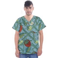 Spring Time Men s V-neck Scrub Top