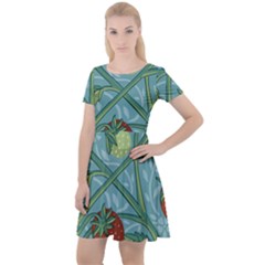 Spring Time Cap Sleeve Velour Dress  by AlexandrouPrints