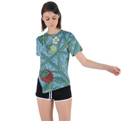 Spring Time Asymmetrical Short Sleeve Sports T-shirt