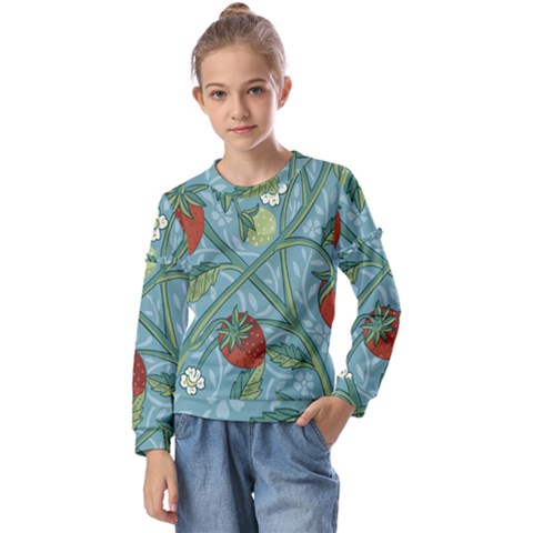 Spring Time Kids  Long Sleeve T-shirt With Frill  by AlexandrouPrints