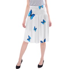 Butterfly-blue-phengaris Midi Beach Skirt