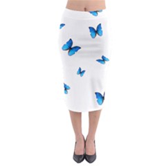 Butterfly-blue-phengaris Midi Pencil Skirt