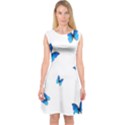 Butterfly-blue-phengaris Capsleeve Midi Dress View1