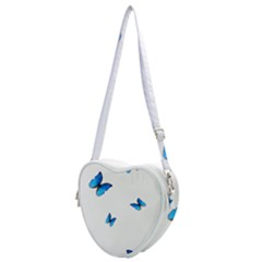 Butterfly-blue-phengaris Heart Shoulder Bag