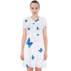 Butterfly-blue-phengaris Adorable in Chiffon Dress