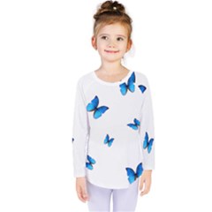 Butterfly-blue-phengaris Kids  Long Sleeve T-Shirt