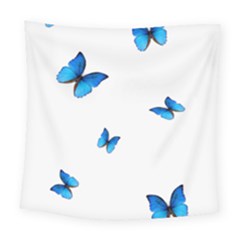 Butterfly-blue-phengaris Square Tapestry (large)