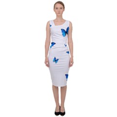 Butterfly-blue-phengaris Sleeveless Pencil Dress