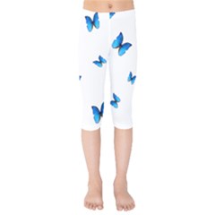 Butterfly-blue-phengaris Kids  Capri Leggings 