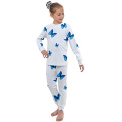 Butterfly-blue-phengaris Kids  Long Sleeve Set 