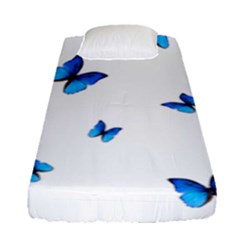 Butterfly-blue-phengaris Fitted Sheet (single Size) by saad11