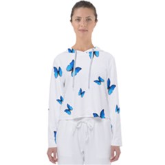 Butterfly-blue-phengaris Women s Slouchy Sweat