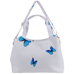 Butterfly-blue-phengaris Double Compartment Shoulder Bag