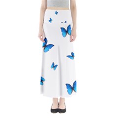 Butterfly-blue-phengaris Full Length Maxi Skirt by saad11