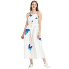 Butterfly-blue-phengaris Boho Sleeveless Summer Dress by saad11