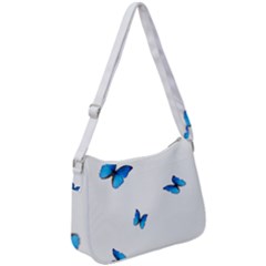 Butterfly-blue-phengaris Zip Up Shoulder Bag