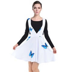 Butterfly-blue-phengaris Plunge Pinafore Dress by saad11