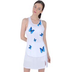 Butterfly-blue-phengaris Racer Back Mesh Tank Top