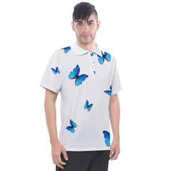 Butterfly-blue-phengaris Men s Polo T-Shirt