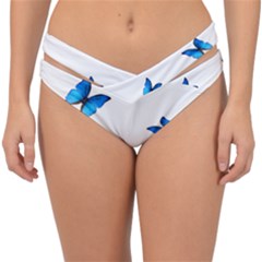 Butterfly-blue-phengaris Double Strap Halter Bikini Bottoms